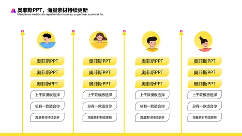 黄色插画扁平风评优评先方案PPT