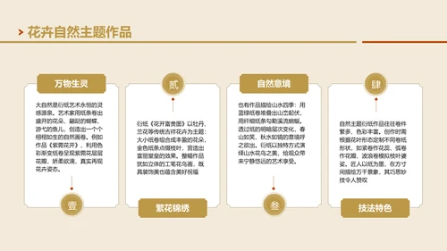 黄色国风非遗衍纸技艺赏析PPT模板