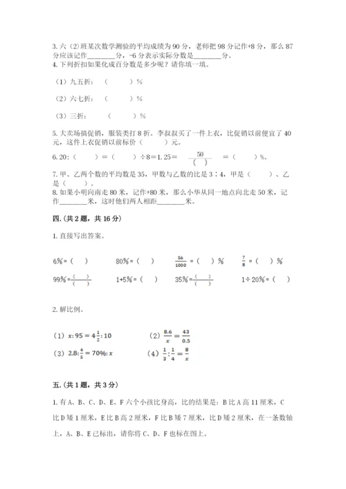 沪教版六年级数学下学期期末测试题及完整答案（历年真题）.docx