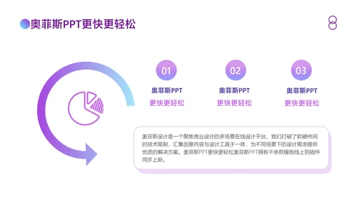 简约渐变风蓝紫工作汇报总结