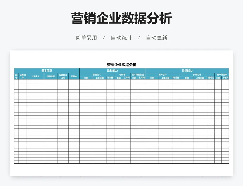 营销企业数据分析