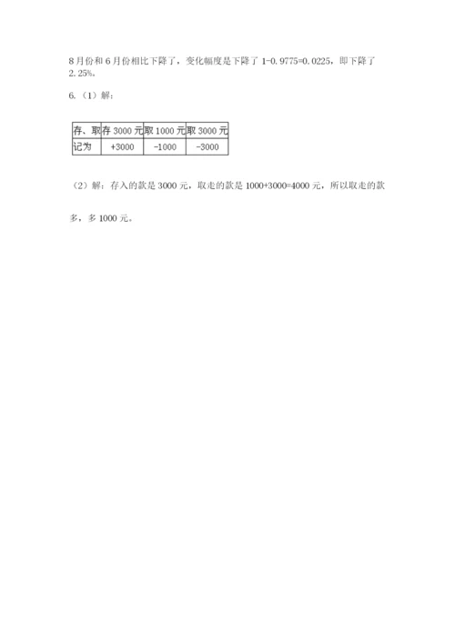 人教版数学六年级下册试题期末模拟检测卷及参考答案【研优卷】.docx