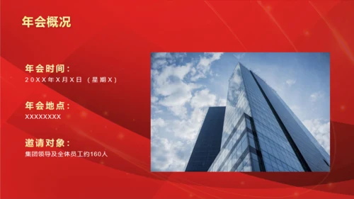 红色商务风年会活动策划PPT模板