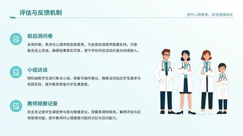 绿色插画风心理健康讲座PPT模板