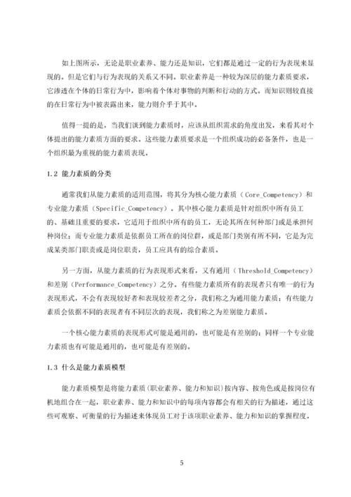 XX公司能力素质模型手册.docx