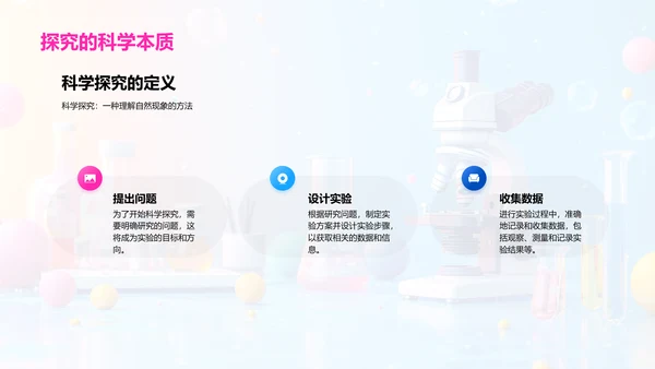 初中科学实验课PPT模板