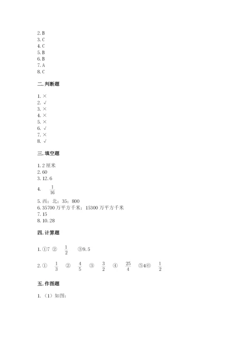 人教版小学六年级上册数学期末测试卷加解析答案.docx