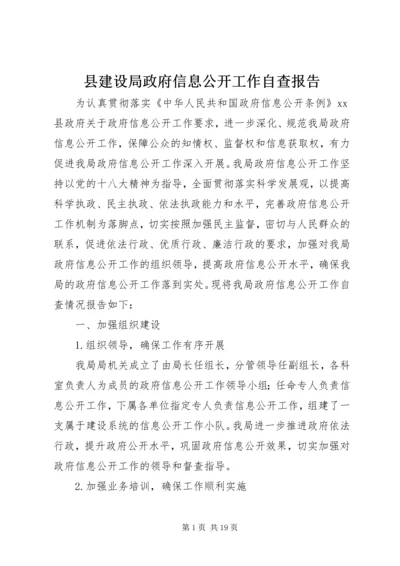 县建设局政府信息公开工作自查报告.docx