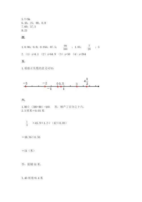 小学数学六年级下册竞赛试题【模拟题】.docx