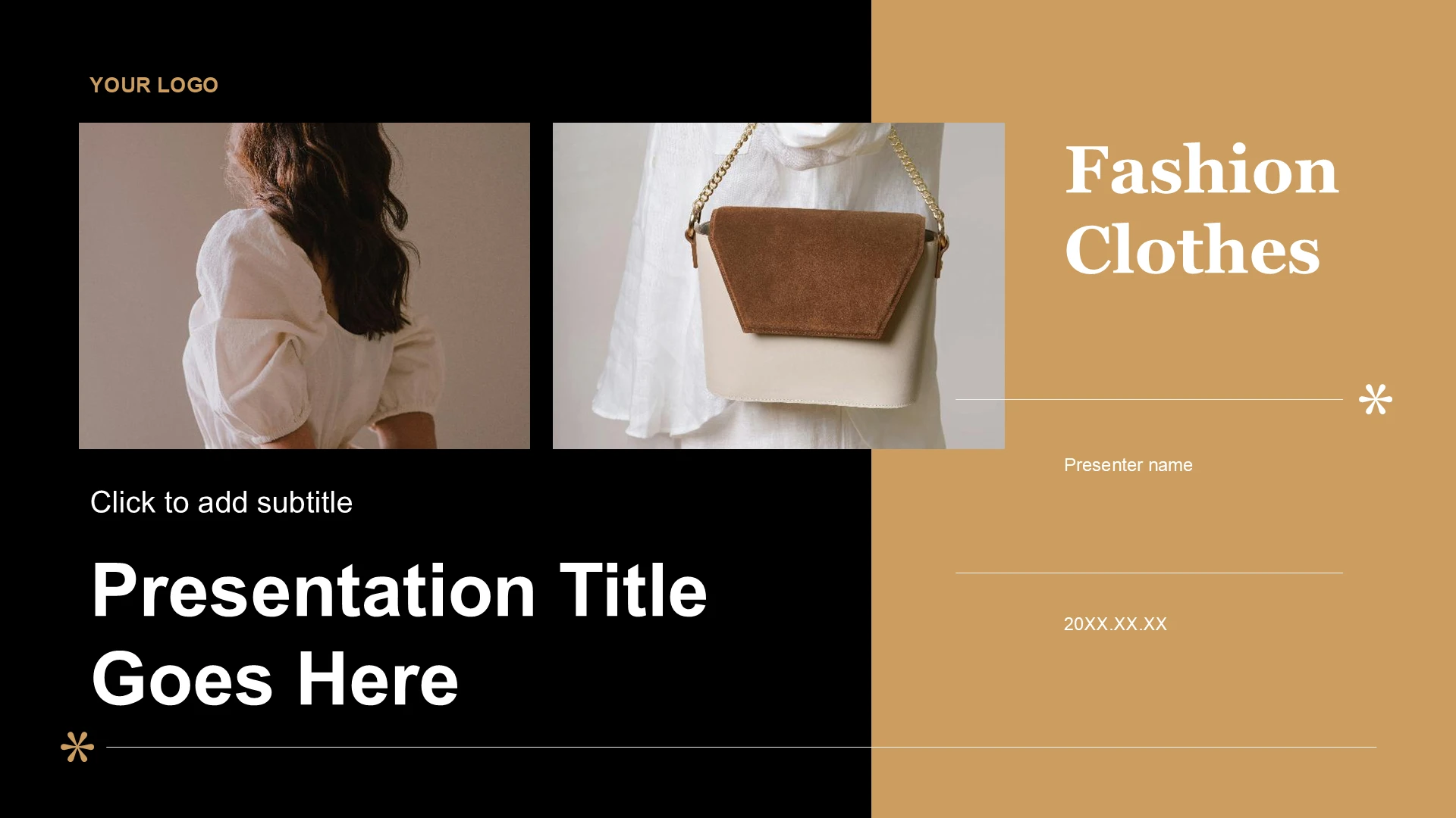 橙色时尚/奢华时尚服装画册PPT主题