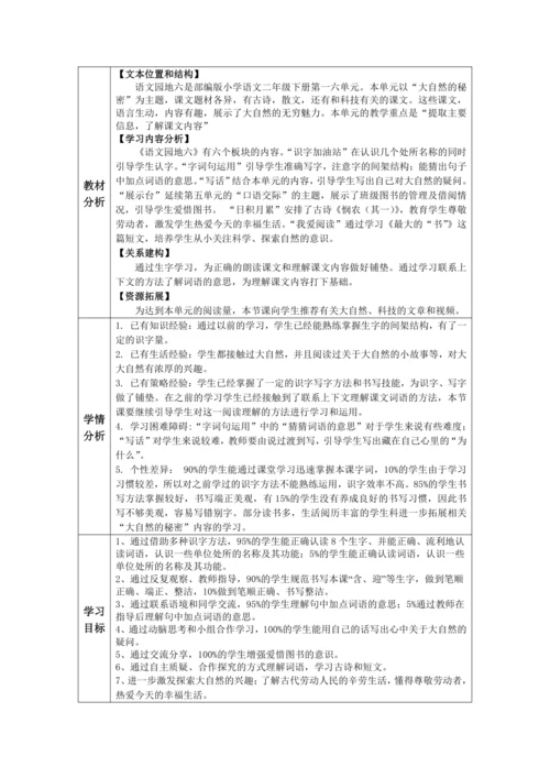 【大单元】统编版语文二下第六单元《语文园地六》第二课时 教学设计
