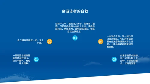 蓝色指示牌校园防溺水安全教育PPT模板