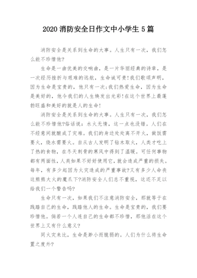2020消防安全日作文中小学生5篇.docx