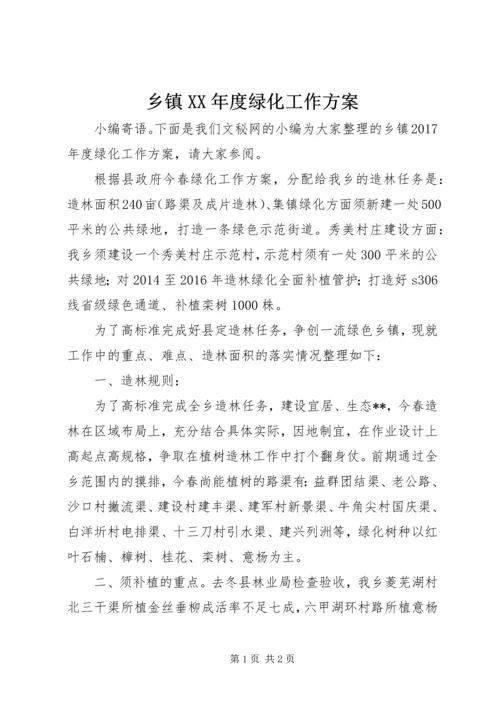 乡镇某年度绿化工作方案.docx