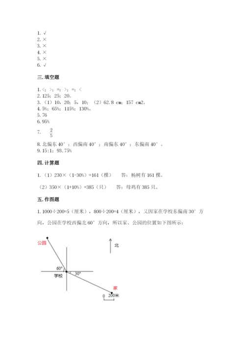 小学数学六年级上册期末考试试卷附答案（名师推荐）.docx