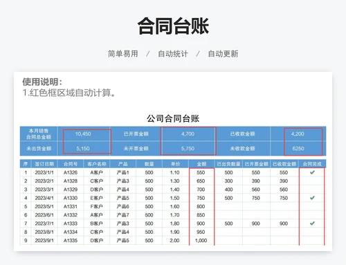 合同台账
