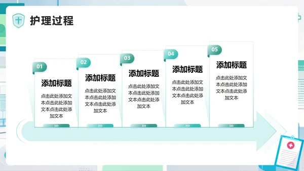 绿色扁平小清新风医护人员护理个案报告PPT模板