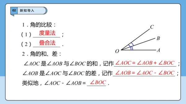 6.3.2 角的比较与运算（第二课时）——角的平分线-课件