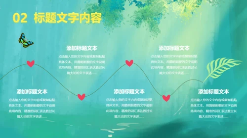 世界动物日森林小鹿通用PPT模板