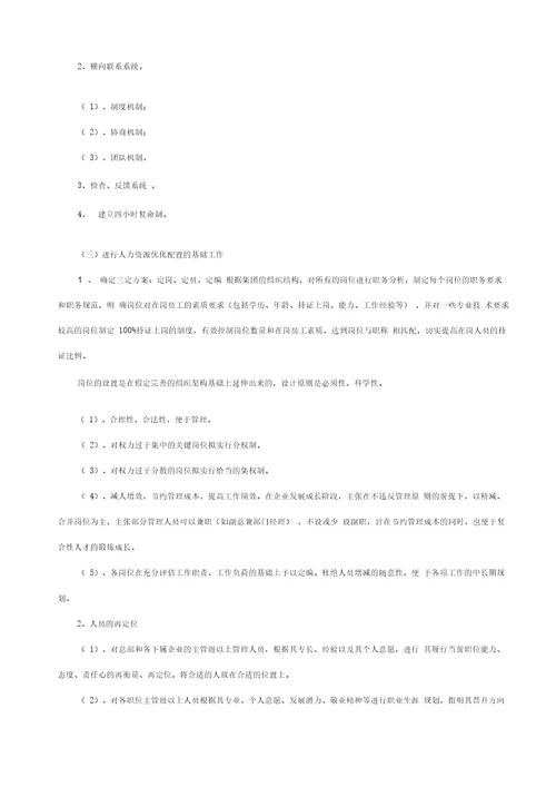 2014年集团人力资源管理规划