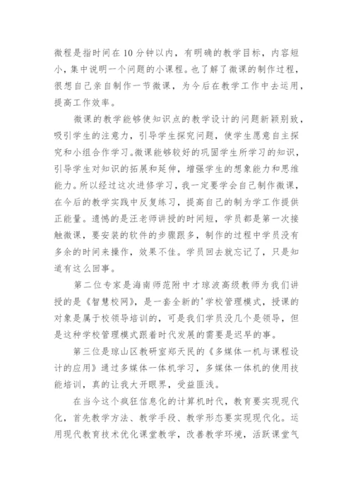 中小学教师信息技术应用能力提升培训总结.docx