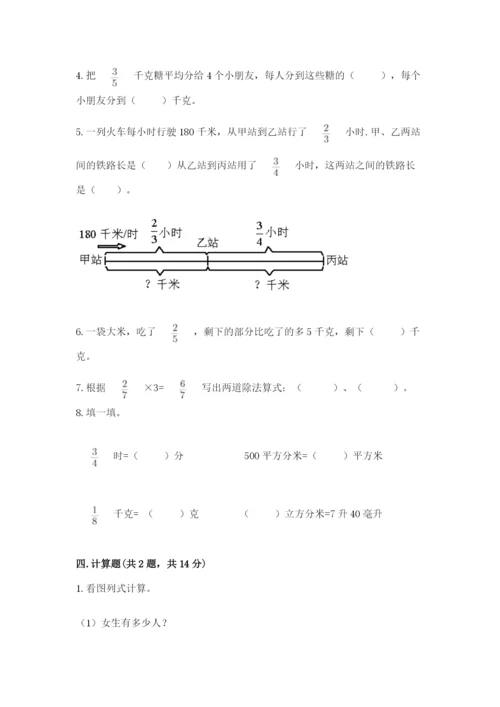 人教版六年级上册数学期中测试卷精品（全优）.docx