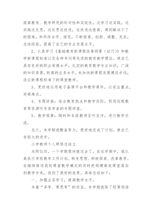 小学教师个人研修总结.docx