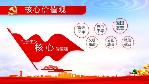 红色党建党支部述职报告动态PPT