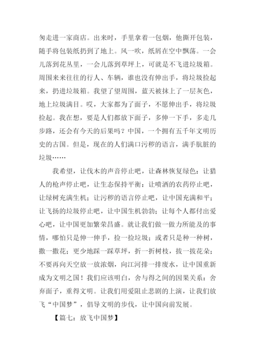 放飞中国梦作文600字.docx