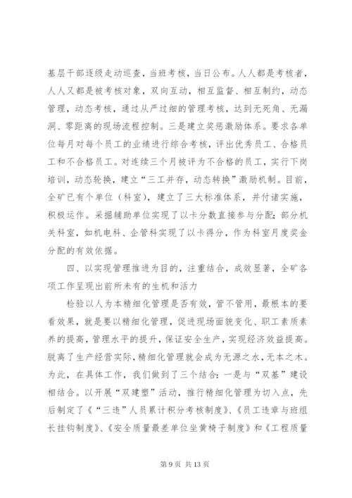 煤矿精细化管理工作经验.docx