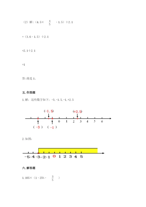 人教版六年级下册数学-期中测试卷精编.docx