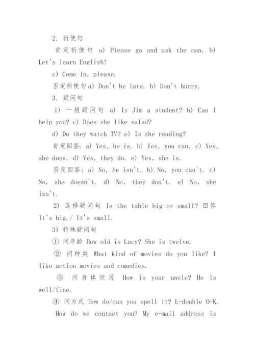 七年级英语语法知识点归纳总结人教版.docx