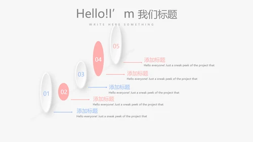 时尚小清新微立体述职报告通用PPT动态模板封面含PS