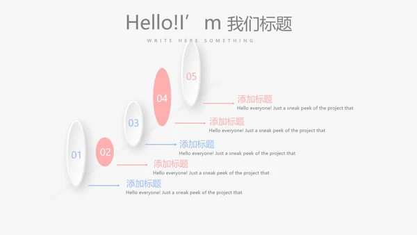 时尚小清新微立体述职报告通用PPT动态模板封面含PS