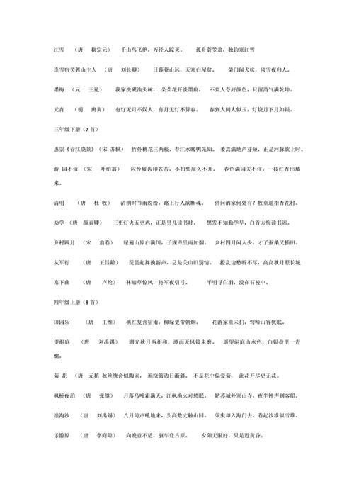 小学语文S版课本古诗.docx