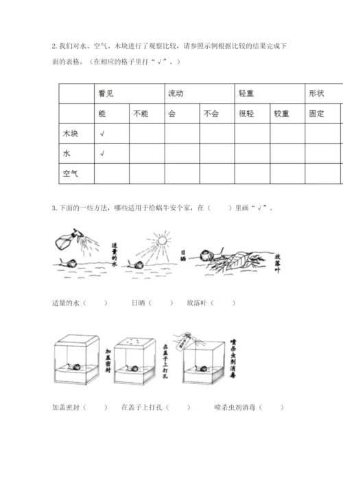 教科版一年级下册科学期末测试卷精品【各地真题】.docx