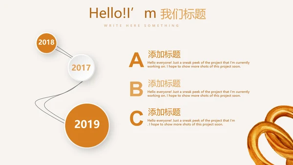 手绘面包年年终总结动态PPT