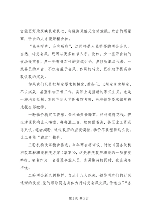 学习20XX年两会心得体会范文.docx