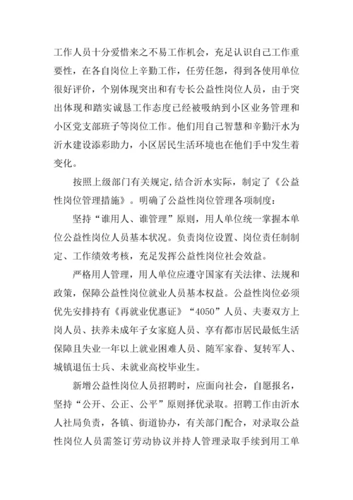 公益性岗位开发管理情况的调研报告.docx