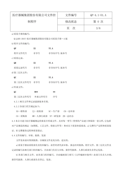 医疗器械公司程序文件.docx
