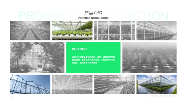 绿色绿植园艺工坊商业创业计划书PPT素材