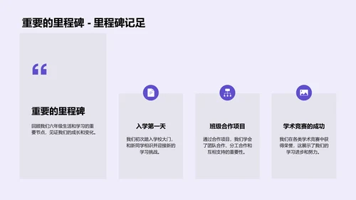 六年级成长回顾报告PPT模板