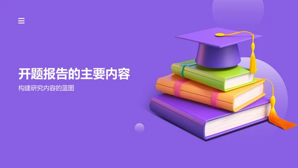 紫色创意开题汇报PPT模板