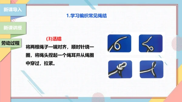 【北师大版】三年级《劳动实践指导手册》第10课《小小绳结用处大》课件