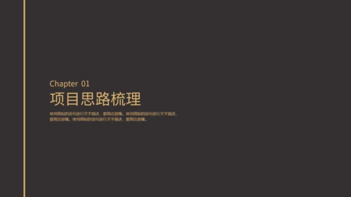 简约华丽黑金风活动策划通用PPT模板