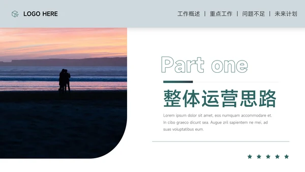 绿色沉稳图文运营方案策划PPT模板