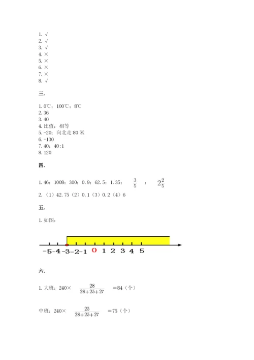 浙教版数学小升初模拟试卷附参考答案（精练）.docx