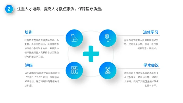 蓝色医疗行业医院医生护士年终工作总结述职报告PPT年终总结