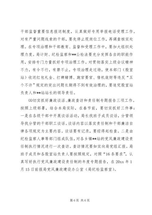 局贯彻落实党风廉政建设责任制的报告 (4).docx