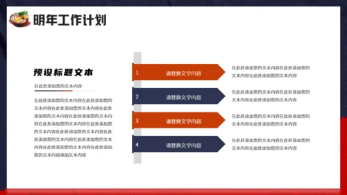 韩式料理_餐饮行业年终工作总结汇报通用PPT